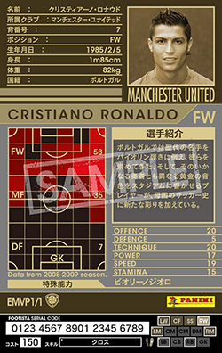 ロナウド　レアル・マドリード時代レアカード ronaldo ロナウド クリロナ 直筆サインカード 世界1枚限定 1of1
